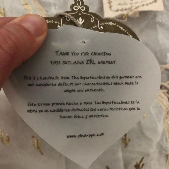 NWT Z&L Europe Cover-Up - with Tassel Details and Criss-Cross closing L - Picture 11 of 12